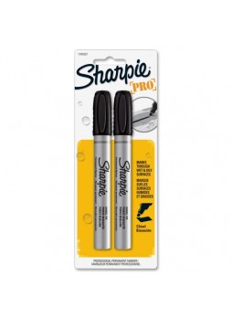 Sharpie Professional Permanent Marker, SAN1794227, Chisel point, Black, Pack of 2